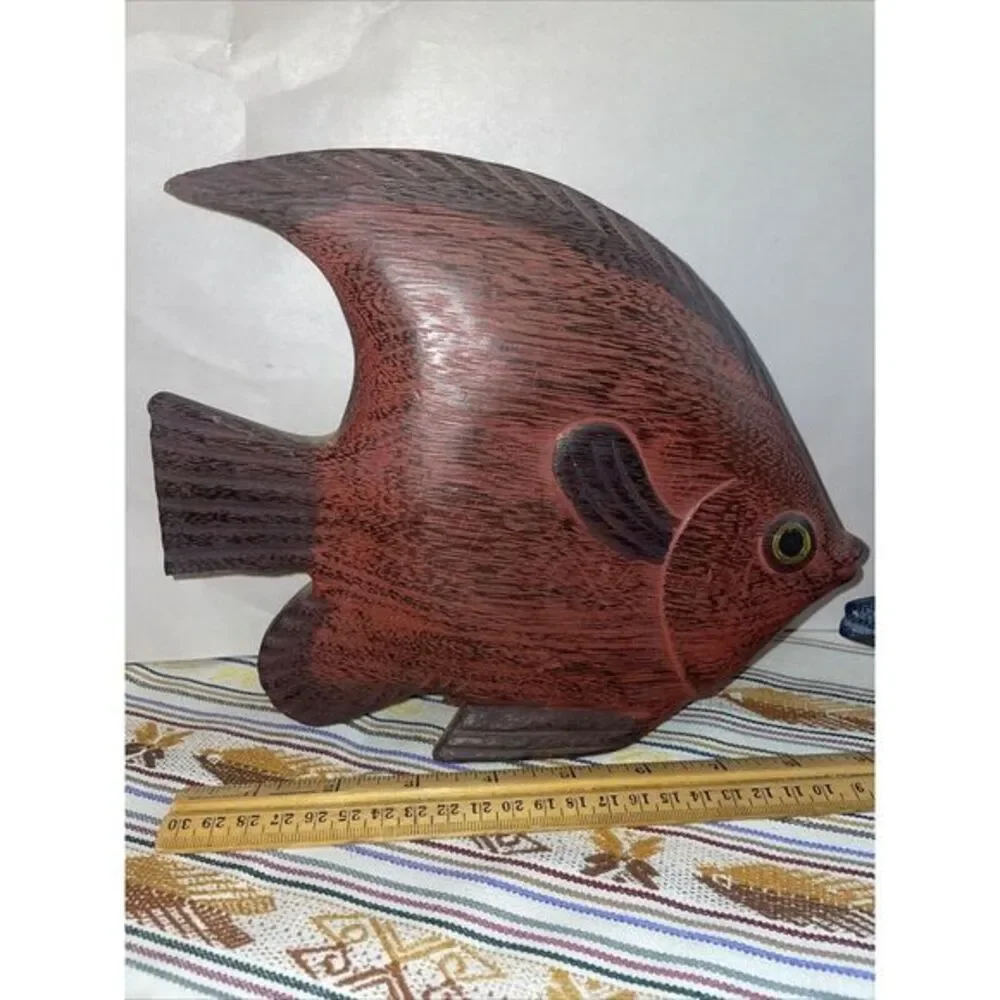 Pair Of Wood Carved Saltwater‎ Fish